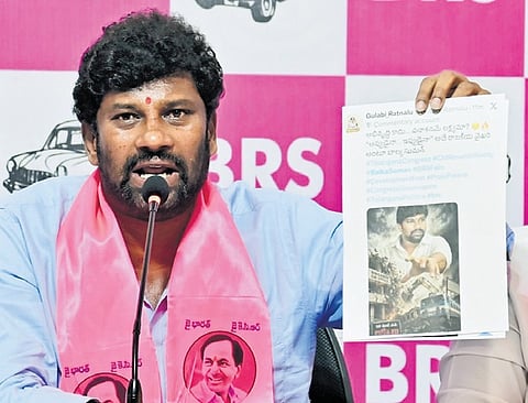 BRS leader Balka Suman while addressing a party meeting in Hyderabad on Tuesday called upon BRS cadre to take up “militant activities”.