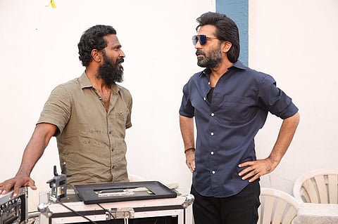 Vetri Maaran and Silambarasan TR from the sets of Arasan