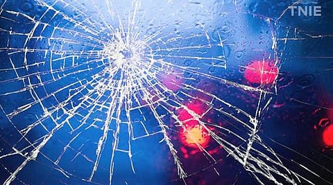 It was driving on the G40 expressway in the city of Nanyang when it "rear-ended a semi-trailer truck travelling ahead of it", the bureau said on the Weibo social media platform.