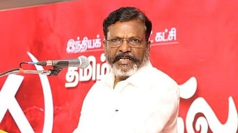 Viduthalai Chiruthigal Katchi (VCK) General Secretary Thol Thirumavalavan.