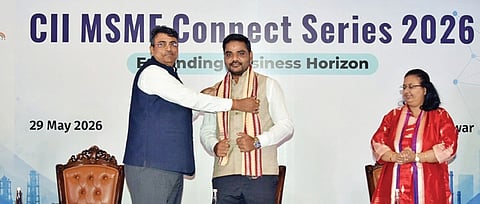 Industries Minister Sampad Chandra Swain at the CII MSME Connect Series 2026