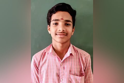 S Santhoshkumar of the Government Tribal Welfare Residential High School at Sembulichampatti