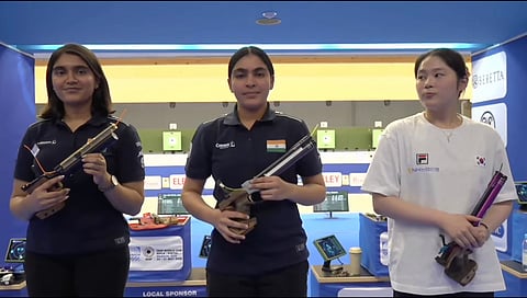 (from left) Esha Singh, Suruchi Singh and Gaeun Choo
