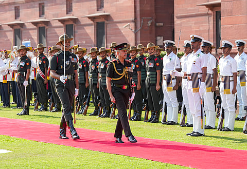 t Gen NS Raja Subramani accorded a Tri-Services Guard of Honour during a ceremony marking his assumption of charge as the new Chief of Defence Staff (CDS), in New Delhi, Sunday, May 31, 2026.