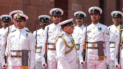 Admiral Krishna Swaminathan accorded a Guard of Honour during a ceremony marking his assumption of charge as India's new Chief of the Naval Staff (CNS), in New Delhi, Sunday, May 31, 2026.