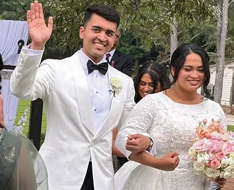 Dave Fiji and Jesni after wedding