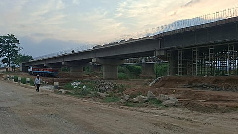 Bridge across the river Vegavathi at Paradi in Bobbili Mandal.