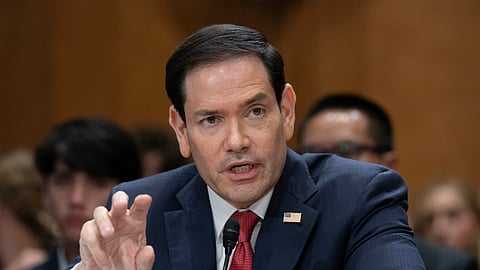 US secretary of State Marco Rubio testifies before the Senate Foreign Relations Committee hearing to Review the FY27 State Department Budget Request on Capitol Hill, Tuesday, June 2, 2026, in Washington.