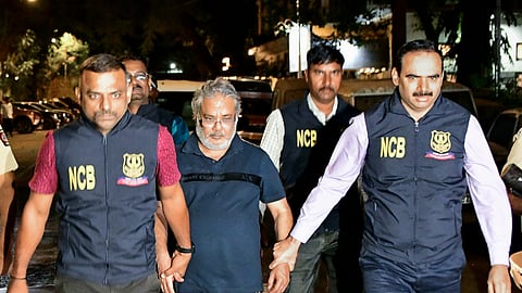 In this photo from April 29, 2026, close aide of Dawood Ibrahim, Mohammad Salim Dola, was brought to the NCB Office in Mumbai after the Patiala House Court in New Delhi granted 2 days of transit remand.