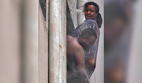 The couple in the viral photograph is Ubah, 22, and her husband Mohammad Wasam, 24.