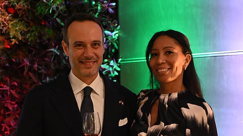 Consul General of Italy in Bengaluru Giandomenico Milano and his wife Bola Sodeinde