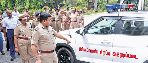 A patrol car of the newly-formed Singapen Special Task Force.