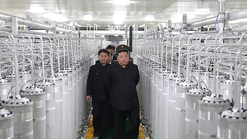 Kim Jong Un visits a new facility to produce nuclear bomb fuels at an undisclosed place in North Korea Wednesday, June 3, 2026.