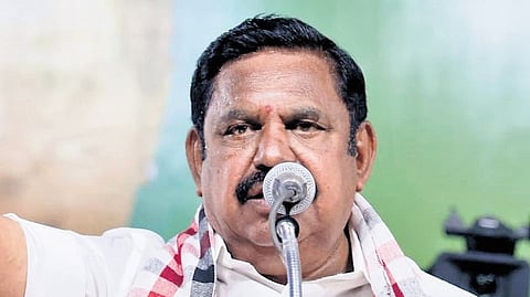 AIADMK general secretary Edappadi K Palaniswami