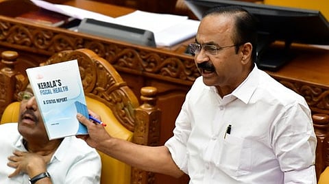Chief Minister VD Satheesan presenting the White Paper at Legislative Assembly on Thursday.