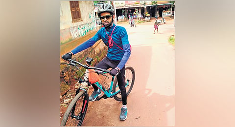 Every day, Pandikkad native Hussain, a senior clerk in the education department, pedals nearly 50 kilometres to and from work, turning heads with his disciplined lifestyle and professional cycling gear.