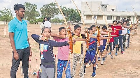 The bow that fed families now aims for gold