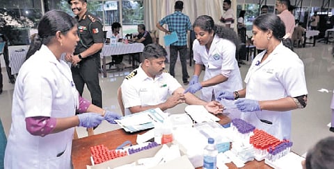 The medical camp organised by 1999 alumi batch of Sainik School, Kazhakootam