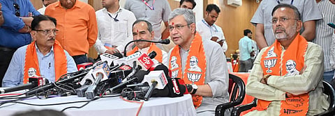 Shortly after the press conference began, the power supply to the BJP office was disrupted.