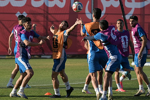 Iran players during a training session in Mexico on Saturday