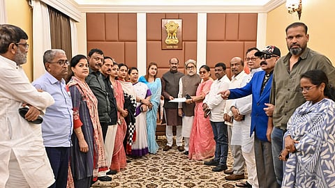 Lok Sabha Speaker Om Birla receives a letter from TMC MPs including Sudip Bandyopadhyay, Satabdi Roy, Kakoli Ghosh Dastidar, Mala Roy, Yusuf Pathan, and others for separate seating arrangement in the House, in New Delhi.