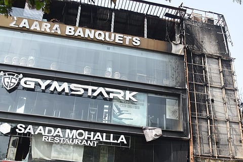 A fire broke out at a restaurant in Kalkaji early Sunday