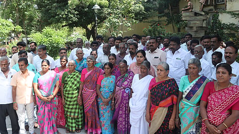 Family members allege lack of action against teacher for thrashing student at private school in Coimbatore.