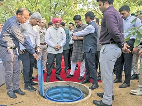 Delhi L-G reviews Khan Market upgrade, rainwater harvesting project to boost urban sustainability