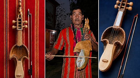 An integral part of folk music traditions, Tripura Sarinda is a bowed string musical instrument which is crafted from a single block of wood with a hollow resonator.