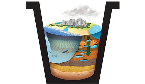 Seawater intrusion affects 260 sqkm in Greater Chennai region.