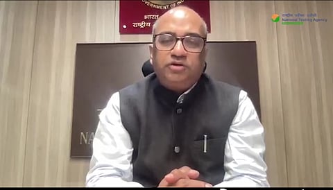 NTA Director General Abishek Singh, who has never come out in public since he assumed office, put out a video defending the decision of the agency to ban Telegram in the interests of 22-lakh-plus genuine students.