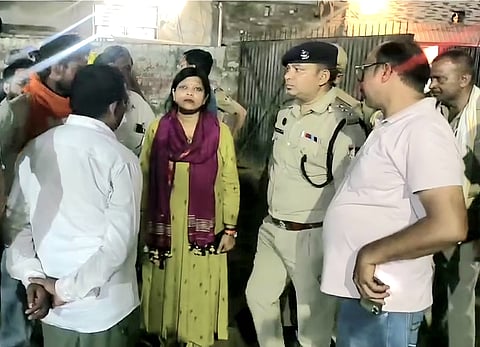 Officials inspect the ice factory in Gadarpur, Uttarakhand, following Wednesday’s ammonia gas leak that killed a worker.