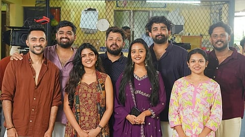 Cast and crew of the upcoming JioHotstar Malayalam series Kappi Squad at the pooja ceremony