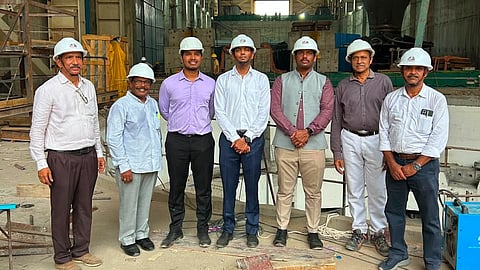 Trainee IAS officers of the 2025 batch during their visit to the Polavaram Irrigation Project and Pattiseema Lift Irrigation Scheme on Tuesday.