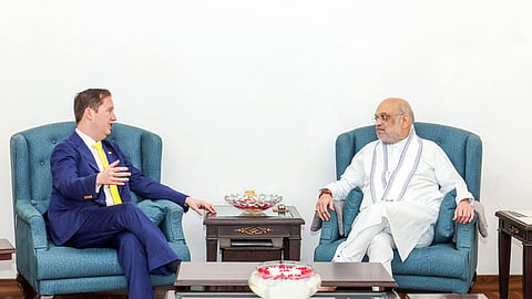 US Ambassador to India Sergio Gor meets Union Home Minister Amit Shah in New Delhi on Thursday, June 18, 2026.