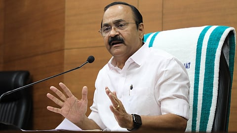 Chief Minister VD Satheesan addresses the media during a press conference at the Secretariat in Thiruvananthapuram on Wednesday.