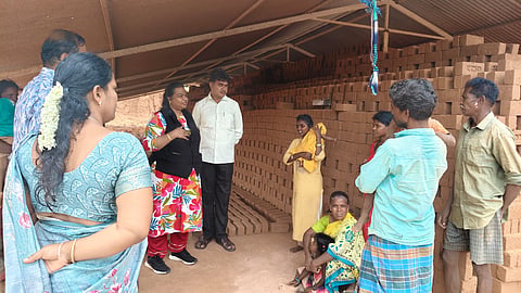 The team led by DLSA Tirupattur secretary J Nagalakshmi rescued nine bonded labourers from a brick kiln in Mittalam village, Ambur, on Wednesday