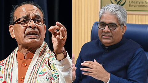 Union Ministers Shivraj Singh Chouhan and Bhupender Yadav.