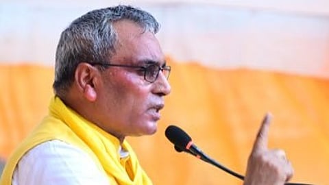 Suheldev Bharatiya Samaj Party (SBSP) chief and cabinet minister in the UP government OP Rajbhar.