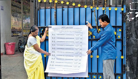 The NEET re-examination will be conducted from 2 pm to 5 pm on Sunday.