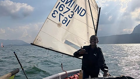 14-year-old Aldrin on a boat.