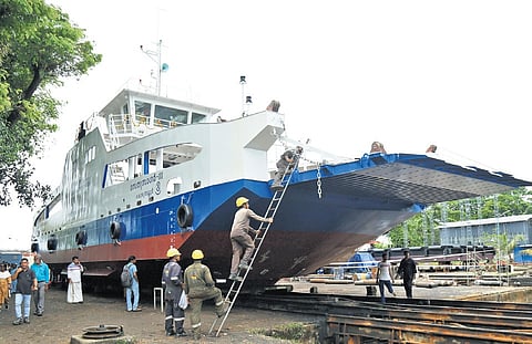 The third Ro-Ro vessel that was unveiled on Monday.
