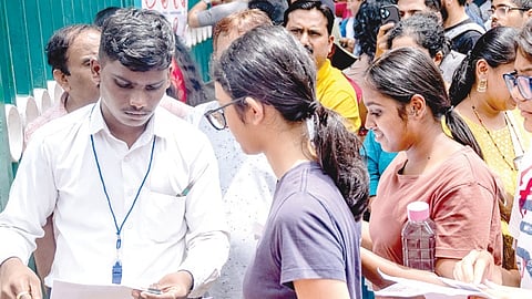 Some parents requested leniency, citing traffic jams caused by the Congress event, but exam centre gates closed at 1.30 pm as per NEET guidelines.