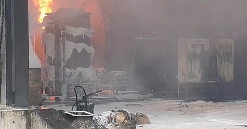 Two workers killed in fire at Dakshin Energy Plant in AP's Parawada Pharma City.