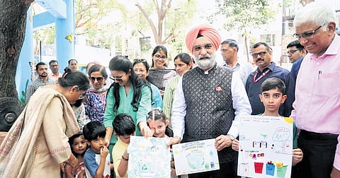 Lieutenant-Governor Taranjit Singh Sandhu at Navjeevan Vihar on Tuesday | express