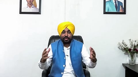 Punjab Chief Minister Bhagwant Mann speaks during a video message in Chandigarh on Wednesday, June 24, 2026.