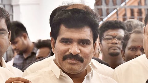 Minister Nirmal Kumar briefs the media after the Assembly session.