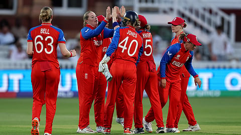 England's win, achieved without injured captain Nat Sciver-Brunt, and ahead of their final pool fixture with New Zealand, has secured a last-four berth
