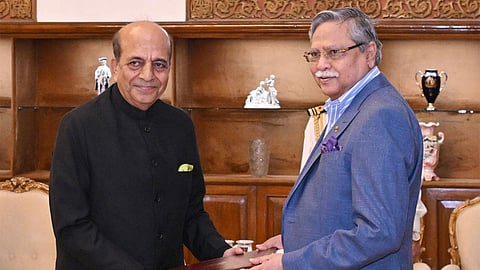 Indian High Commissioner Dinesh Trivedi presents credentials to the President of Bangladesh.