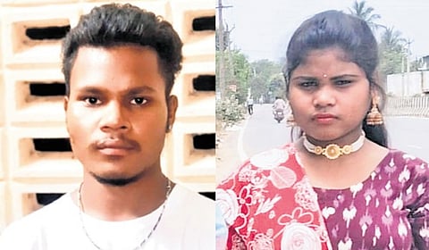 Vidyadhar Juanga (L) and his late sister Gumani.